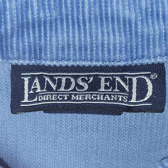 Lands' End Childs Corduroy Trucker Jacket Kids Size S(4) Blue Button-Front - Picture 8 of 11